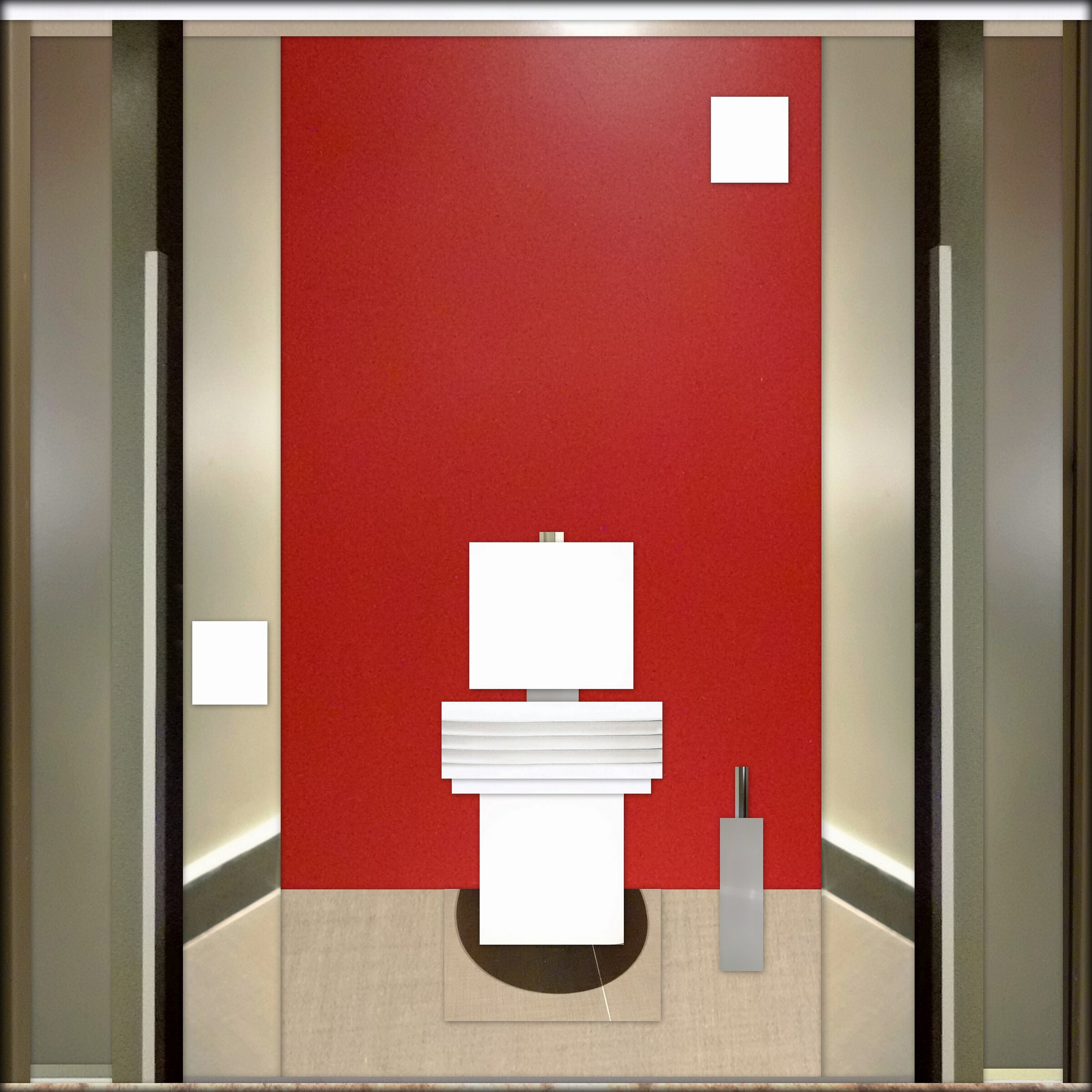 ABSTRAKTE NACHBILDUNG - WC - Zimmer 530 Mercure Montmartre - Paris # 2025.01 - © Diana Hommel