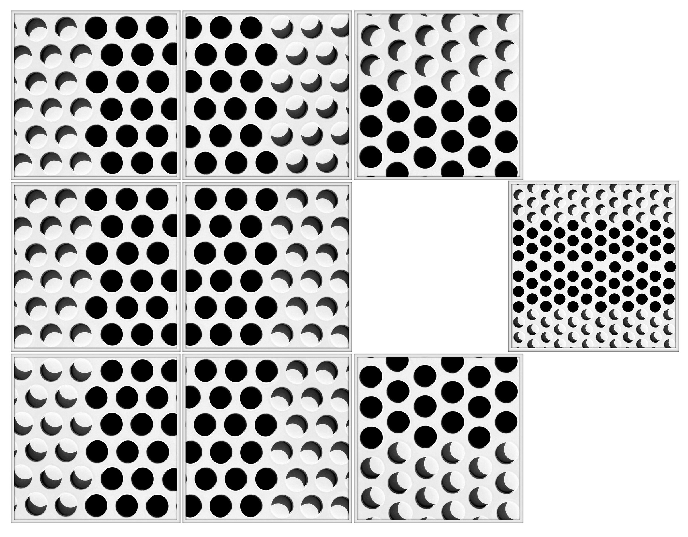 Portail Coulissant # 2026.01 - Wandarbeit Variation (9 -teilig) - © Diana Hommel - © Diana Hommel