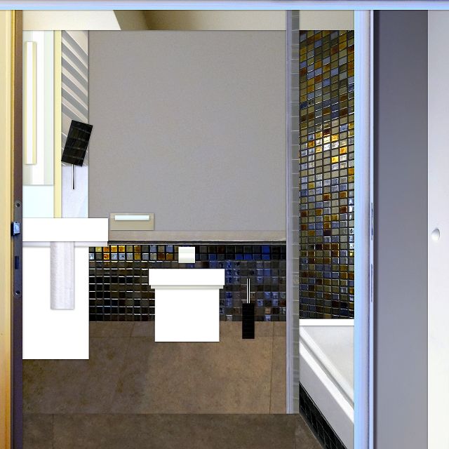 Komposition - Bad mit WC Zimmer 221 Ibis Styles, Regensburg # 2025.10 - © Diana Hommel