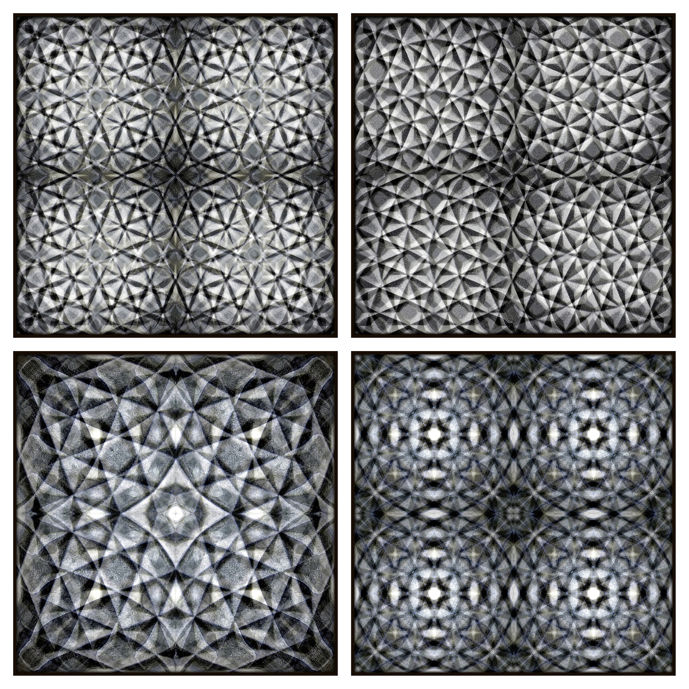 Réverbère # 2025.09 - Wandarbeit Variation (4 -teilig) - © Diana Hommel