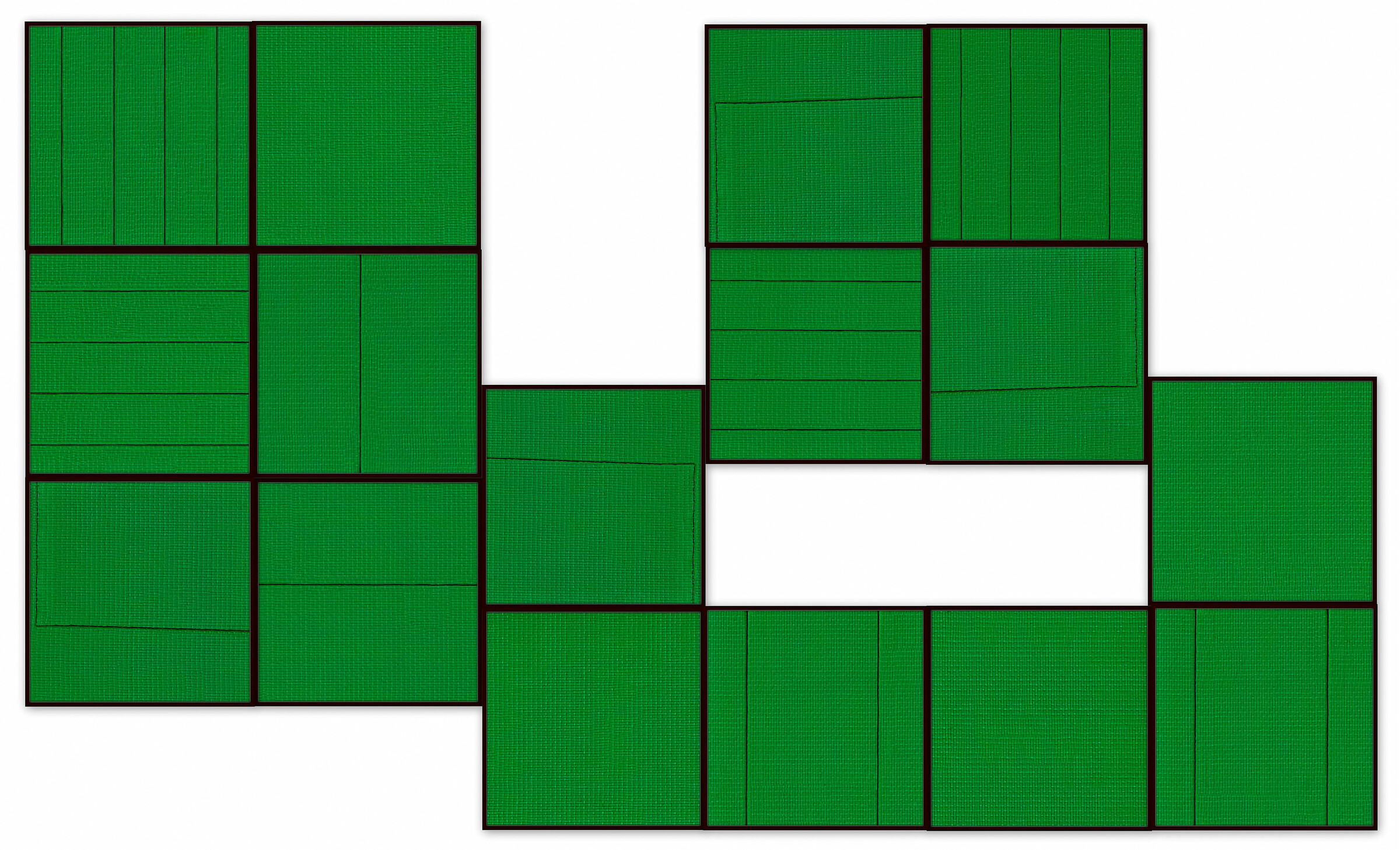 Rubans Vert # 2025.10 - Wandarbeit Variation (16 -teilig) - © Diana Hommel